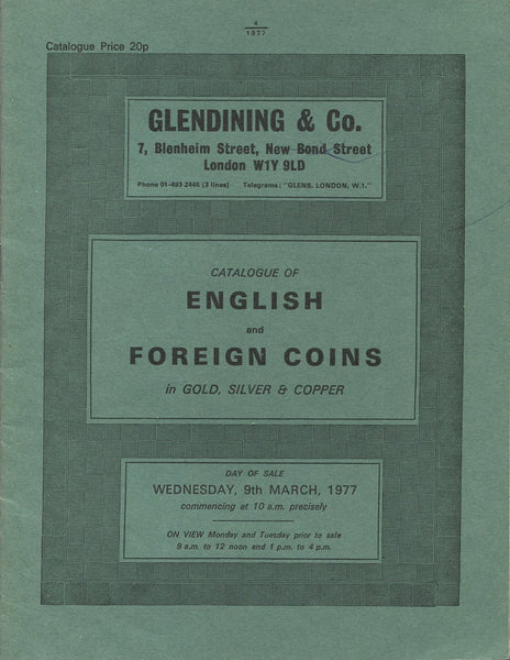 Glendining 9th March 1977, English & Foreign Coins