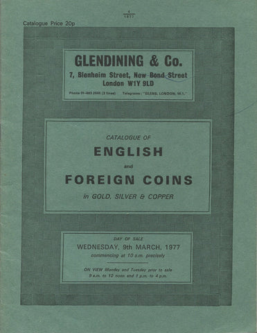 Glendining 9th March 1977, English & Foreign Coins