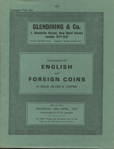 Glendining 28th April 1977, English & Foreign Coins