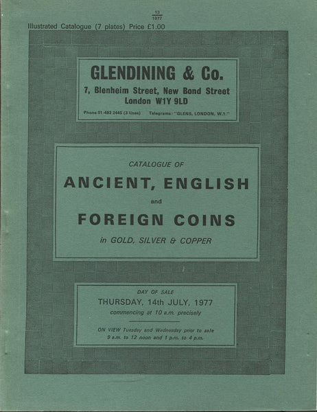 Glendining 14th July 1977, Ancient, English & Foreign Coins