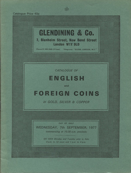 Glendining 7th September 1977, English & Foreign Coins