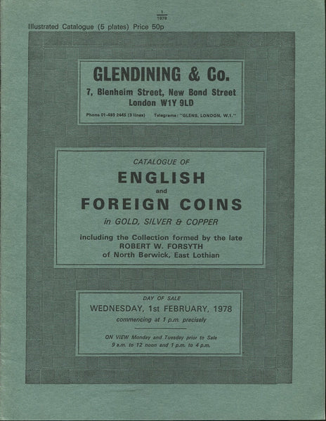 Glendining 1st February 1978, English & Foreign Coins
