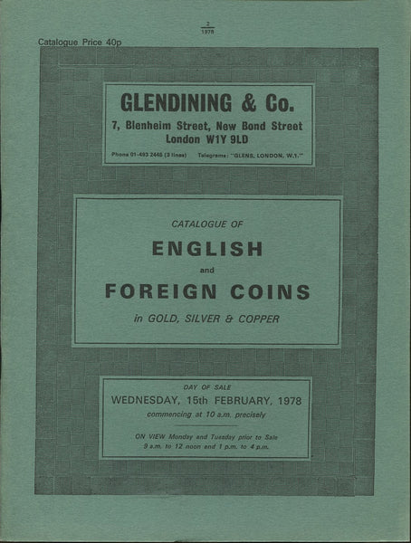 Glendining 15th February 1978, English & Foreign Coins
