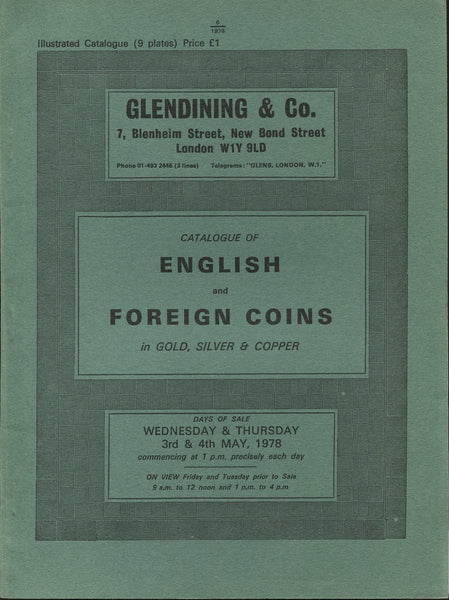 Glendining 3-4th May 1978, English & Foreign Coins