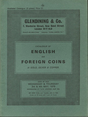 Glendining 3-4th May 1978, English & Foreign Coins