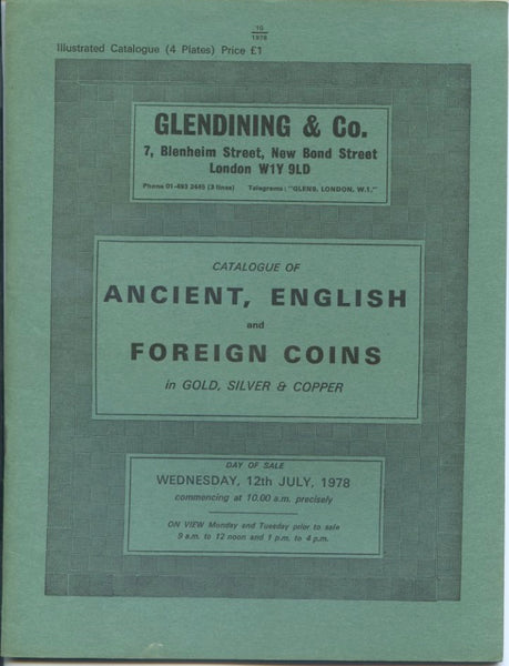 Glendining 12th July 1978, Ancient, English & Foreign Coins