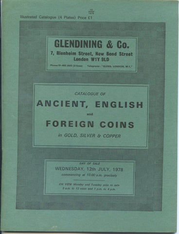 Glendining 12th July 1978, Ancient, English & Foreign Coins
