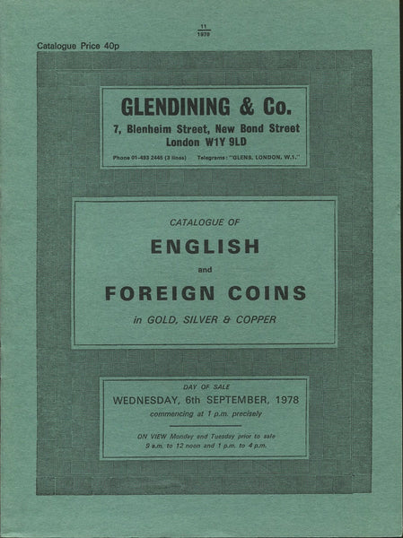 Glendining 6th September 1978, English & Foreign Coins