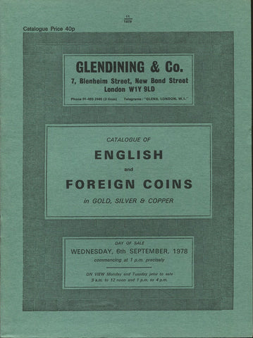 Glendining 6th September 1978, English & Foreign Coins