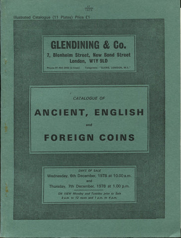 Glendining 6-7th December 1978, Ancient, English & Foreign Coins