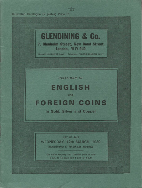 Glendining 12th March 1980, English & Foreign Coins