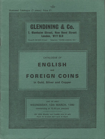 Glendining 12th March 1980, English & Foreign Coins