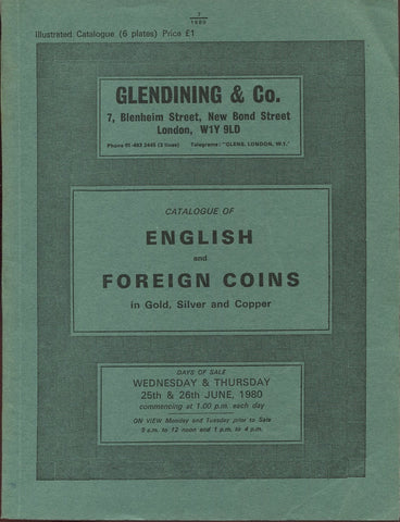 Glendining 25-26th June 1980, English & Foreign Coins