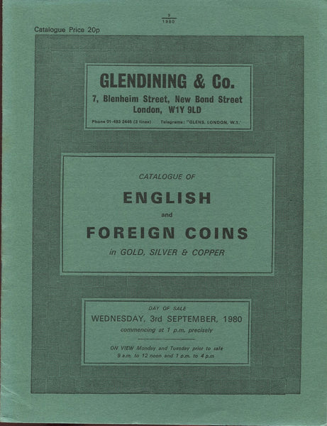 Glendining 3rd September 1980, English & Foreign Coins