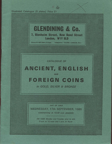 Glendining 17th September 1980, Ancient, English & Foreign Coins