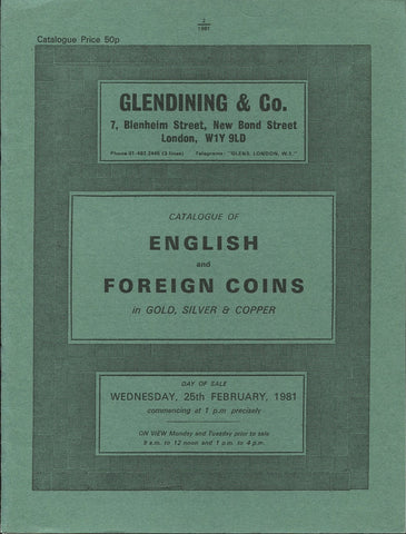 Glendining 25th February 1981, English & Foreign Coins