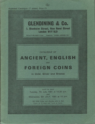 Glendining 7-8th July 1981, Ancient, English & Foreign Coins