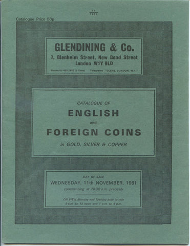 Glendining 11th November 1981, English & Foreign Coins