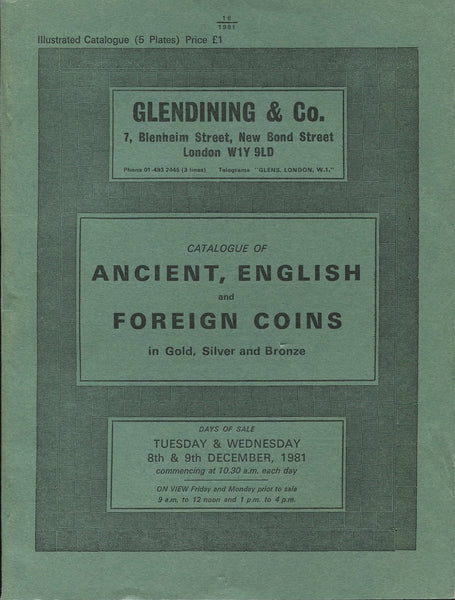 Glendining 8th December 1981, Ancient, English & Foreign Coins