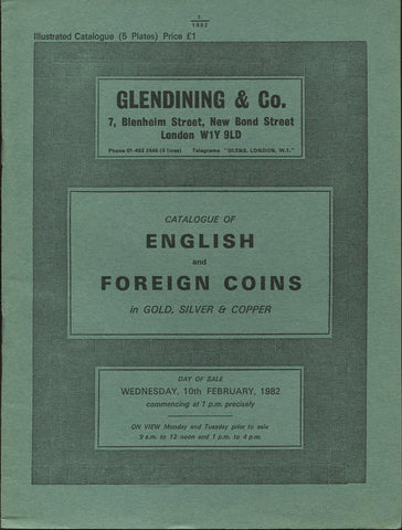Glendining 10th February 1982, English & Foreign Coins