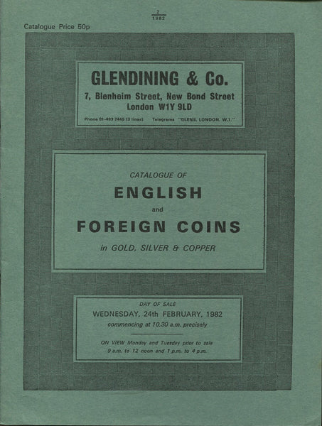 Glendining 24th February 1982, English & Foreign Coins