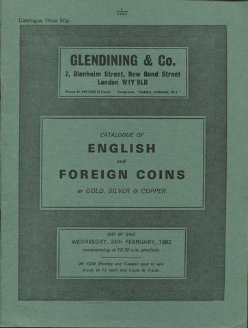 Glendining 24th February 1982, English & Foreign Coins