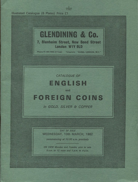 Glendining 10th March 1982, English & Foreign Coins