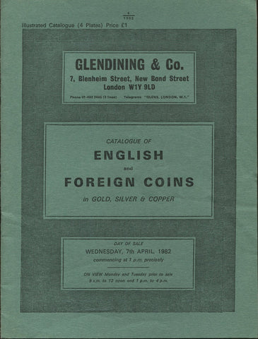 Glendining 7th April 1982, English & Foreign Coins