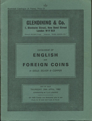 Glendining 29th April 1982, English & Foreign Coins