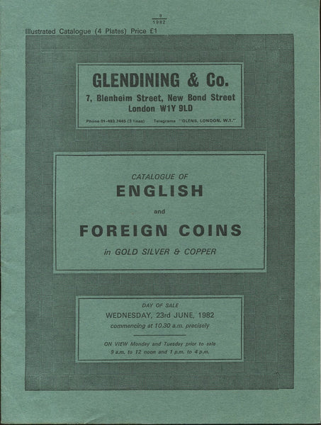 Glendining 23rd June 1982, English & Foreign Coins