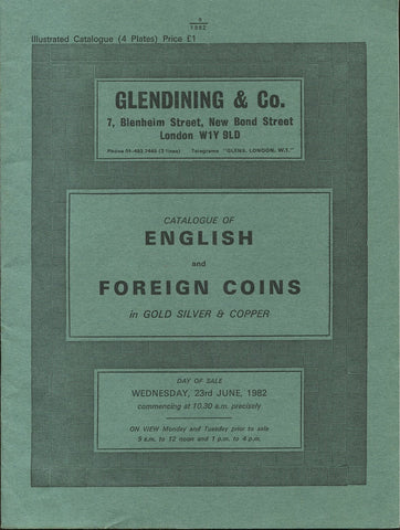 Glendining 23rd June 1982, English & Foreign Coins