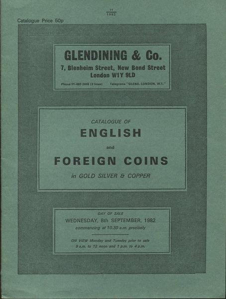 Glendining 8th September 1982, English & Foreign Coins