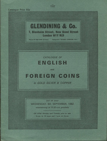Glendining 8th September 1982, English & Foreign Coins