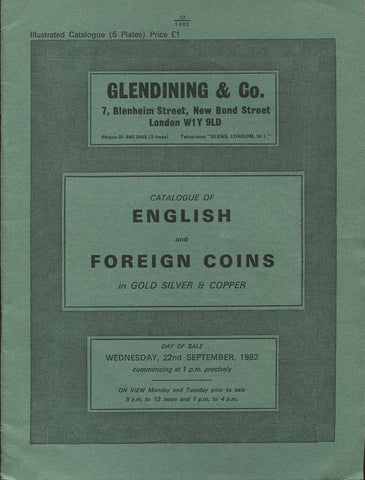 Glendining 22nd September 1982, English & Foreign Coins