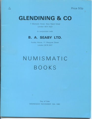 Glendining 10/11/1982, Numismatic Books