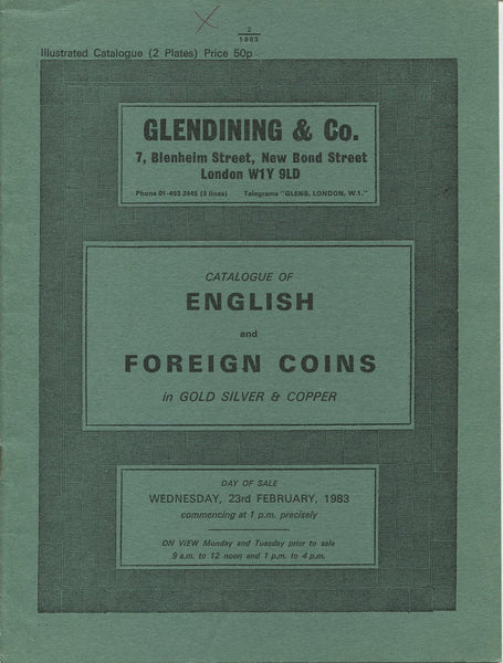 Glendining 23rd February 1983, English & Foreign Coins