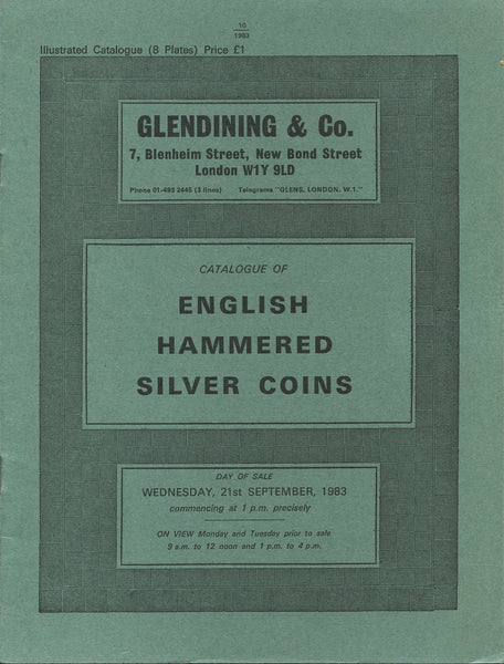 Glendining 21st September 1983, English Hammered Silver