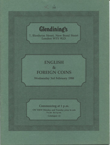 Glendining 3rd February 1988, English & Foreign Coins