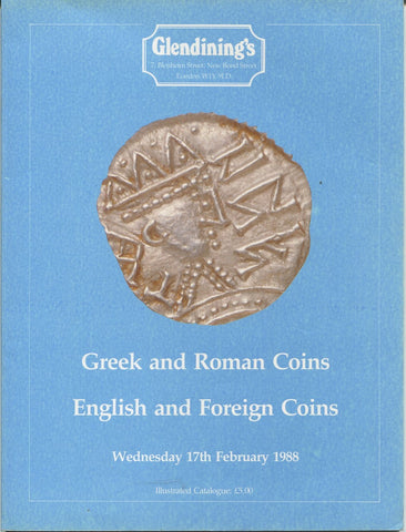 Glendining 17th February 1988, Greek, Roman, English & Foreign Coins
