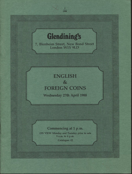 Glendining 27th April 1988, English & Foreign Coins