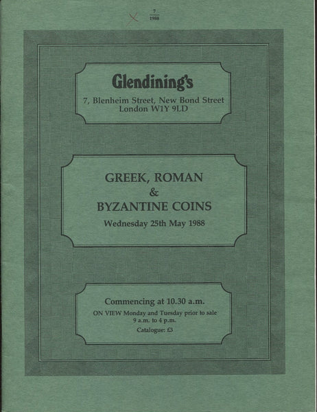 Glendining 25th May 1988, Greek, Roman & Byzantine Coins