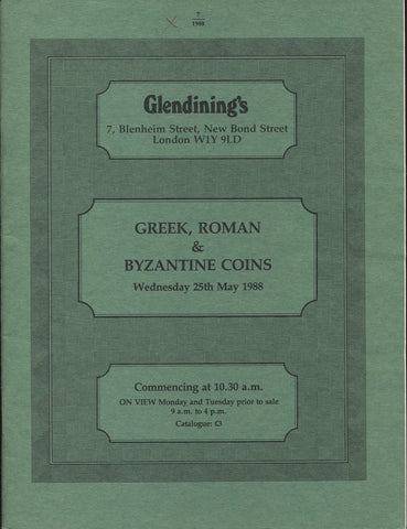 Glendining 25th May 1988, Greek, Roman & Byzantine Coins