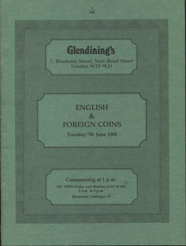 Glendining 7th June 1988, English & Foreign Coins