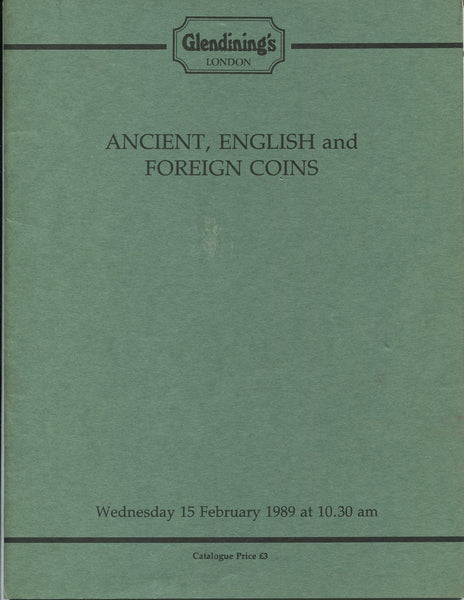 Glendining 15th February 1989, Ancient, English & Foreign Coins