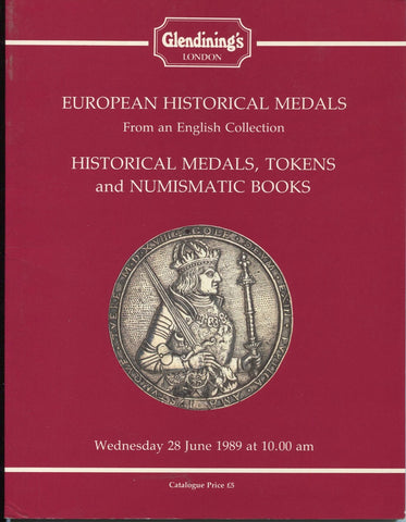 Glendining 28th June 1989, Medals, Tokens & Books
