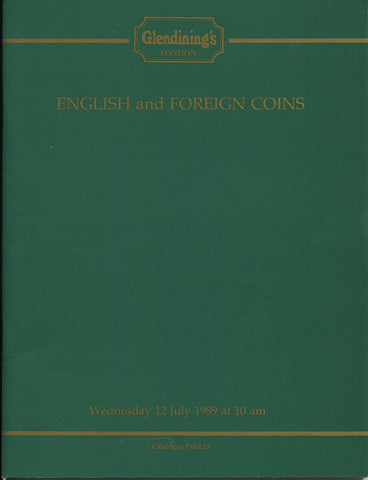 Glendining 12th July 1989, English & Foreign Coins