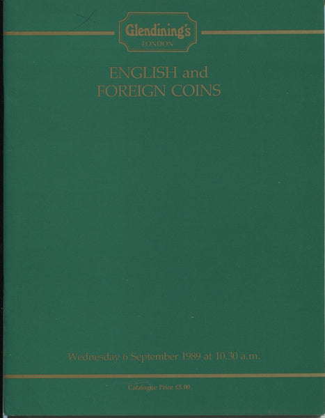 Glendining 6th September 1989, English & Foreign Coins