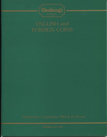 Glendining 6th September 1989, English & Foreign Coins