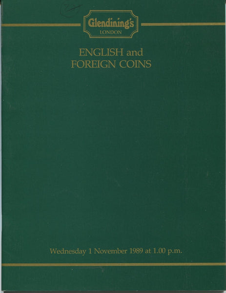 Glendining 1st November 1989, English & Foreign Coins