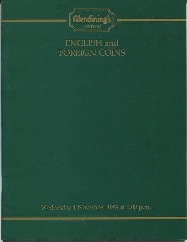 Glendining 1st November 1989, English & Foreign Coins
